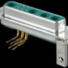 3009W4SAU99G20X D-SUB coax jack, mixed assembly, PCB-mounting, angled