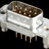 163A16159X D-SUB plug, 9-pin, PCB, clip, turned Contacts