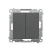 SIMON 55 Wyłącznik zwierny przycisk poczwórny szybkozłącza grafitowy mat TP4.01/116 KONTAKT SIMON