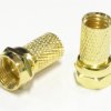 Wtyk F na kabel 6.8mm złocony L20