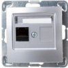 Impresja Gniazdo Komputerowe Pojedyncze Rj45 Kat.5E Mmc Srebrne Gpk-1Y/K/M/18