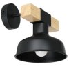 Kinkiet FARO CZARNY / NATURALNE DREWNO 1xE27 60W MLP7455 Milagro
