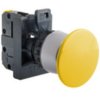 Przycisk grzybkowy żółty pierśceiń niklowany 1R 30mm ST22-DG
