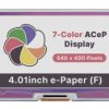 Moduł wyświetlacza 4.01 cala 7-kolorowy E-Paper E-Ink dla Raspberry Pi