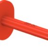 Miniature clamp test probe, red, max. 2 mm, L 55.5 mm, socket 2 mm, 24.0139-22