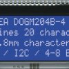 EA DOGM204B-A LCD text module, 59 x 21.3 mm, blue
