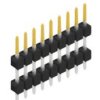 Pin header, 9 pole, pitch 2.54 mm, straight, black, 10056503