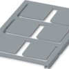PA device marker, (L x W) 26.9 x 26.9 mm, silver, sheet with 6 pcs, 0825483