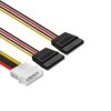 Qoltec Kabel adapter POWER MOLEX 2xSATA 0.2m