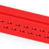 Pin header, 20 pole, pitch 1.27 mm, straight, red, 2-215083-0