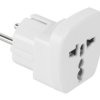 Adapter zasilania 230V wtyk PL na gniazdo UK/USA QZ36 biały