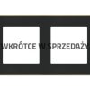 SIMON 55 Ramka 2 podwójna DUO czarna podstawa złota TRD2.166/149 KONTAKT SIMON