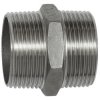 Double threaded nipple, L 28 mm, 20 bar, stainless steel, for pipe systems, 125662