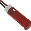 Lampka kontrolna do montażu panelowego 12V dc, czerwona 6mm Dioda LED migająca Wyprowadzenia APEM