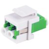 FO connector, LC duplex socket to LC duplex socket, OS1/OS2, singlemode, ceramic, green, BYB-4-98F2121