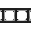 Santra Ramka Czterokrotna Ip20 Czarny/Chrom 4174-46