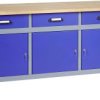 Stół warsztatowy ultramaryna niebieski Küpper 12157, (S x W x G) 1700 x 840 x 600 mm