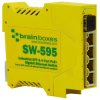 Brainboxes SW-595 Industrial 4 Port PoE+ Gigabit Ethernet Switch + SFP