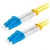 Patchcord światłowodowy FO SM LC/UPC-LC/UPC duplex 3mm G657A1 9/125 bezhalogenowy LSOH żółty 5m LANBERG
