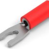 Insulated forked cable lug, 0.3-1.42 mm², AWG 22 to 16, M3.5, red, 52949