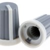 Pokrętło potencjometru oś: 6mm średnica: 13mm Okrągłe Guma Szary RS PRO