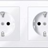 MEG2328-1425 M-SMART, double socket outlet, active white glossy