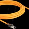 80413 LED patch cable, Cat.6a, S/FTP, USB Type-C, orange, 5m