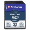 Karta SDHC Verbatim 32 GB PRO klasa 10 UHS-I U3