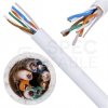 Kabel sieciowy U/UTP kat.5e skrętka 4x2x0,47mm wewnętrzny Eca PVC biały DOMNET