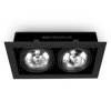 PASEO 200 czarna GU10 AR-111 2x50W Brilum 5396