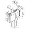 Zespół przygotowania powietrza FRL, Ręczny, G 1/2, 40μm, MSB6, Festo