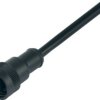 Sensor actuator cable, RD24-cable socket, straight to open end, 6 pole + PE, 2 m, PVC, black, 8 A, 79 0236 20 07