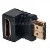 Gniazdo - Wtyk HDMI kątowy mały lewy