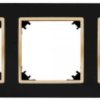 SANTRA ramka potrójna czarny/złoty 4173-47