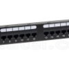 Patch panel 24-portowy, UTP, kat. 6, 1U, 19