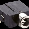 10415 Jack panel socket, 3.5 mm, stereo, angled, PCB, break contact