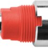 4 mm socket, flat plug connection, mounting Ø 12.2 mm, CAT III, red, SEB 6452 NI / RT