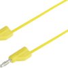 VOLTCRAFT MSB-300 Przewód pomiarowy złącze męskie, lamelkowe 4 mm złącze męskie, lamelkowe 4 mm 0.75 m żółty 1 szt.
