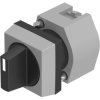 Selector switch, 30 x 30 mm, unlit, latching, waistband square, black, front ring gray, trigger position 2, 704.510.0