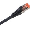 Patch cord RJ45/RJ45 S/FTP kat. 6 0,25m AWG 27/7 LS0H czarny DK-1644-0025/BL