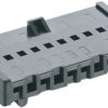 Socket housing, 9 pole, pitch 2.5 mm, straight, black, 3114 09