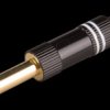 Jack plug, 6.3 mm mono, gold-plated, white