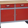 Küpper 12052 Stół warsztatowy (S x W x G) 1200 x 840 x 600 mm czerwony, srebrny