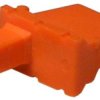 Plug, 6 pole, straight, 2 rows, orange, WM-6P