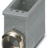 Grommet housing, size VC2, zinc die casting, PG21, angled, screw locking, IP65/IP66/IP67, 1884571