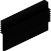 Extruded heatsink, (L x W x H) 75 x 13 x 45 mm, 6 K/W, black anodized, 10021829