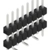 Pin header, 8 pole, pitch 2.54 mm, angled, black, 10051740