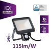 Projektor z czujnikiem IQ-LED FL-20W-NW-SE 2300lm 4000K barwa neutralna IP65 5 lat gwar. TUV czarny 33886