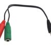 Adapter wtyk Jack 3,5mm 4p na 2 x gniazdo 3,5mm stereo