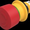 Emergency stop, rotary release, mounting Ø  16 mm, unlit, 2 Form B (N/C), 61-6441.4057